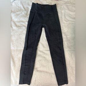 aerie Black Textured High-Waist Workout Yoga Active Leggings